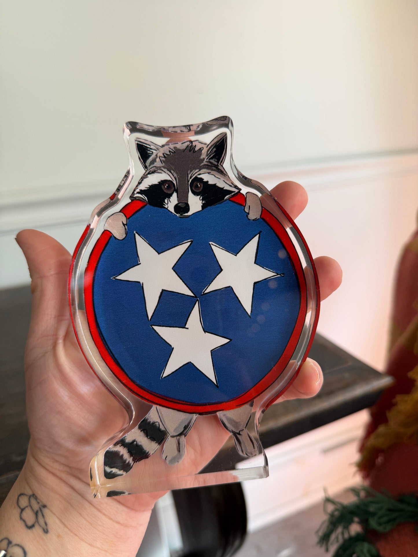 Tennessee Raccoon Acrylic Cutout