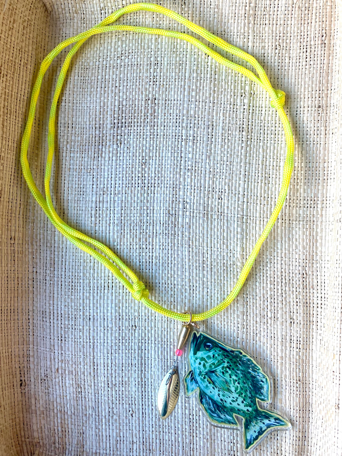 Black Crappie Acrylic Necklace