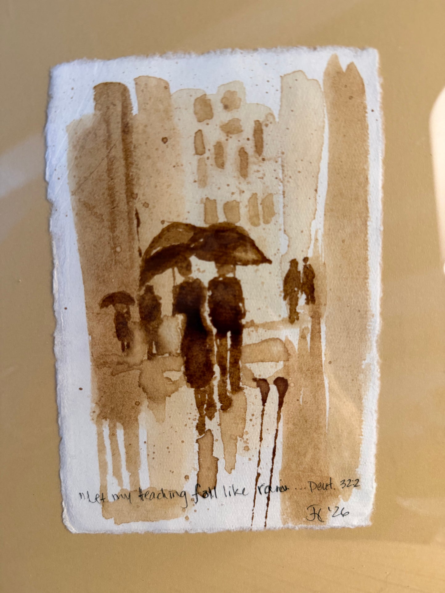 "Let my teaching fall like rain" | Deut 32:2 | Julie Huggins