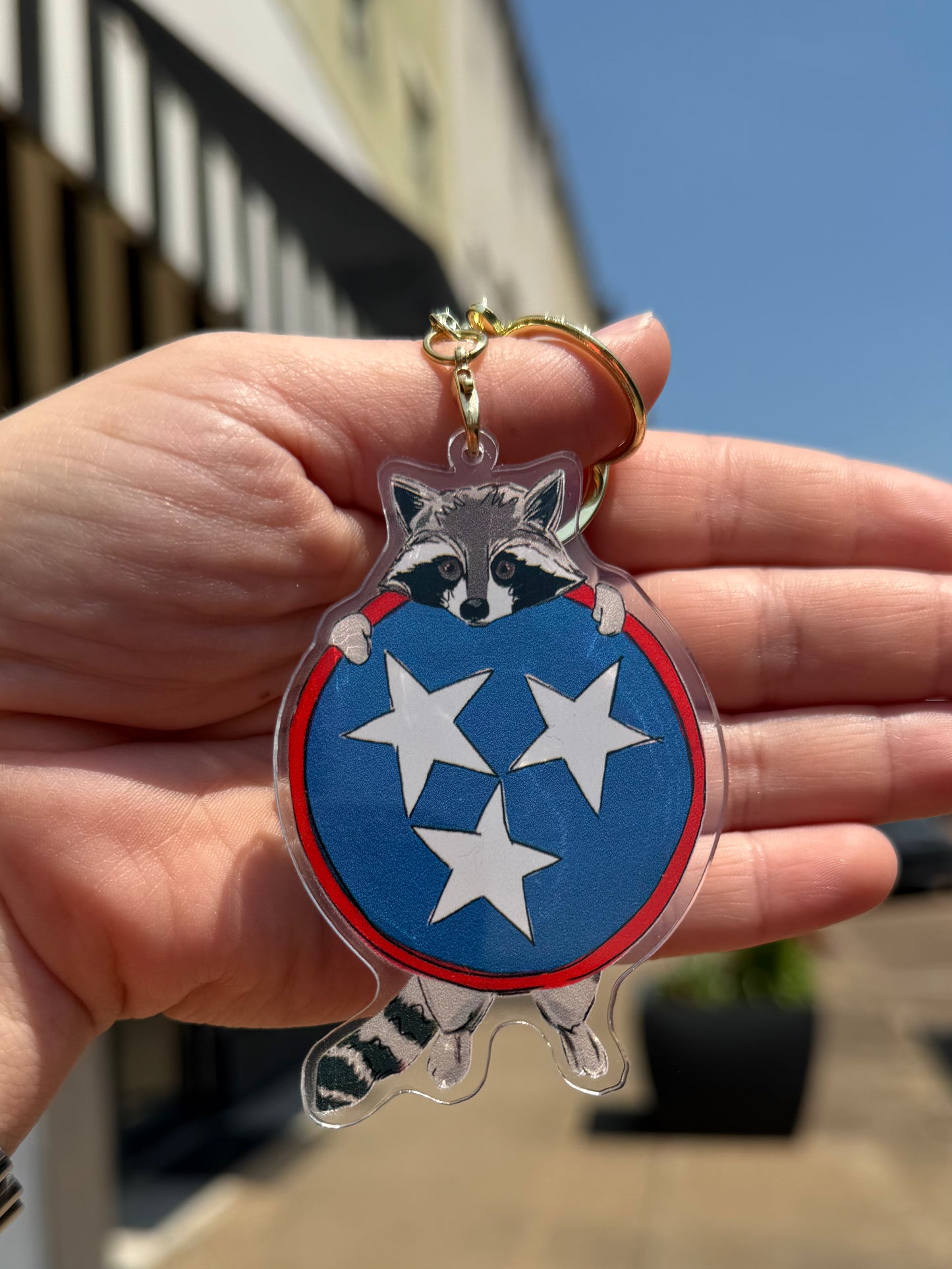 Tennessee Raccoon keychain / bag tag