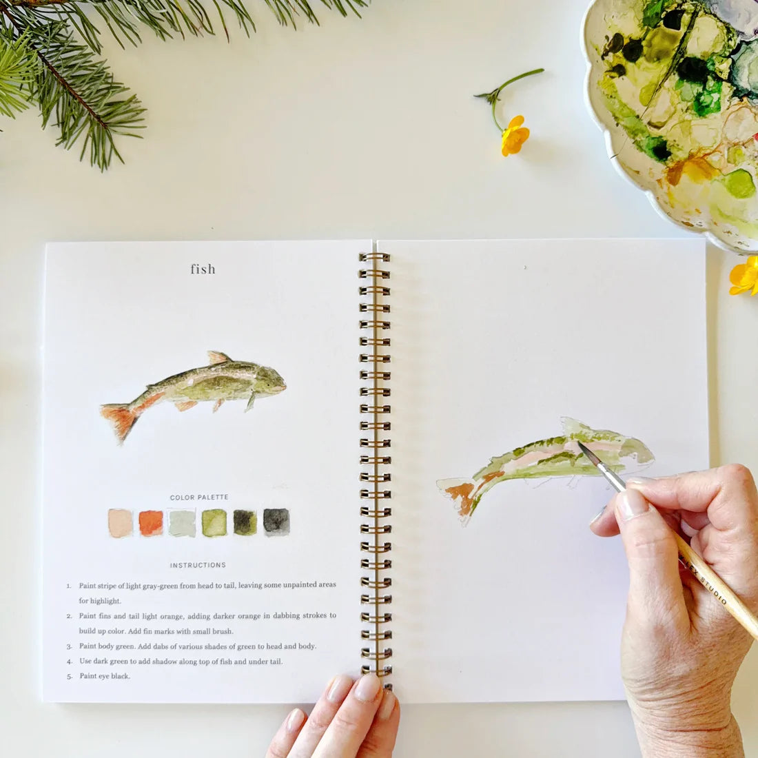 Camping Watercolor Workbook | Emily Lex Studios