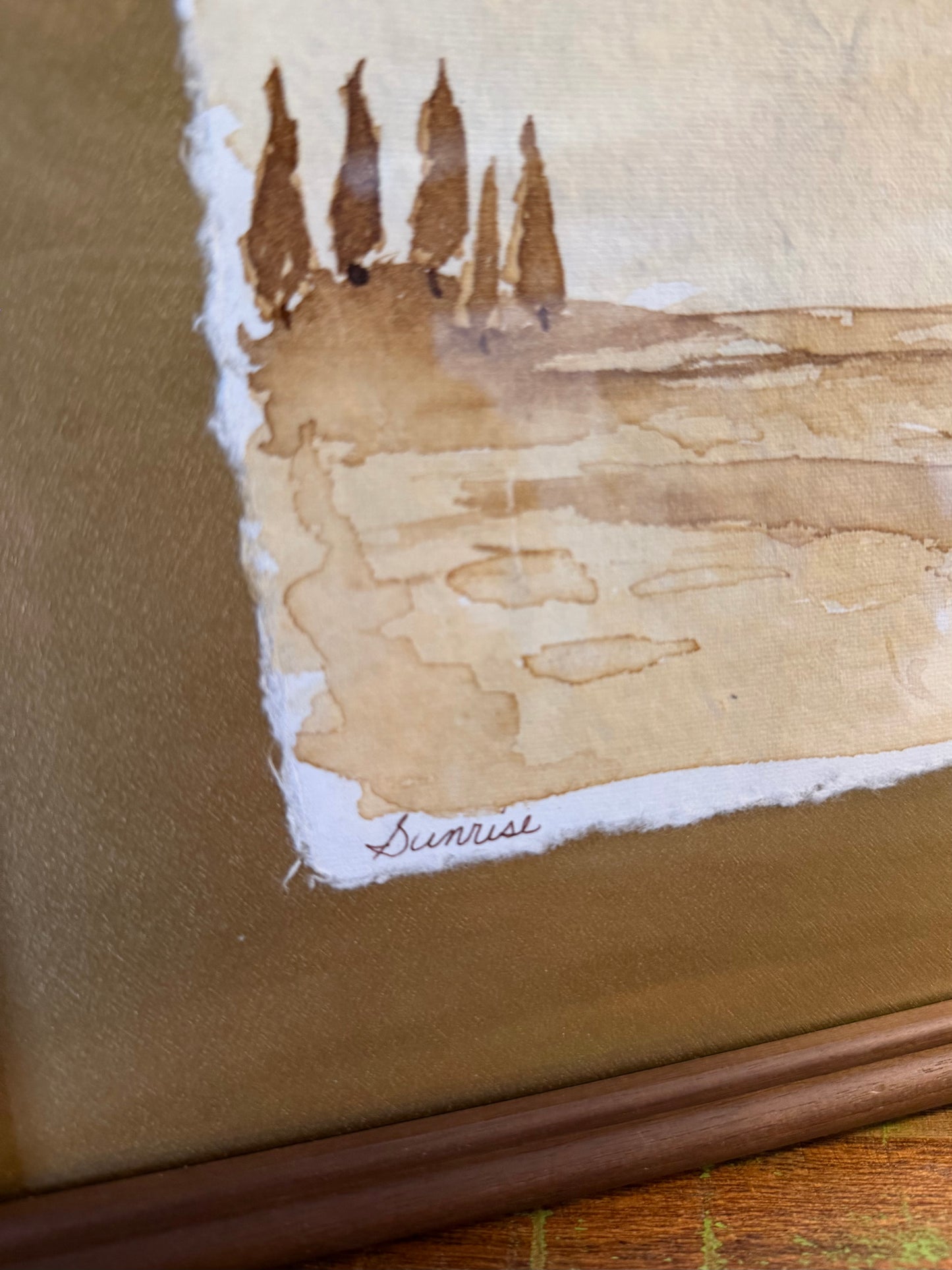 "Sunrise" | 5x7 Coffee Painting