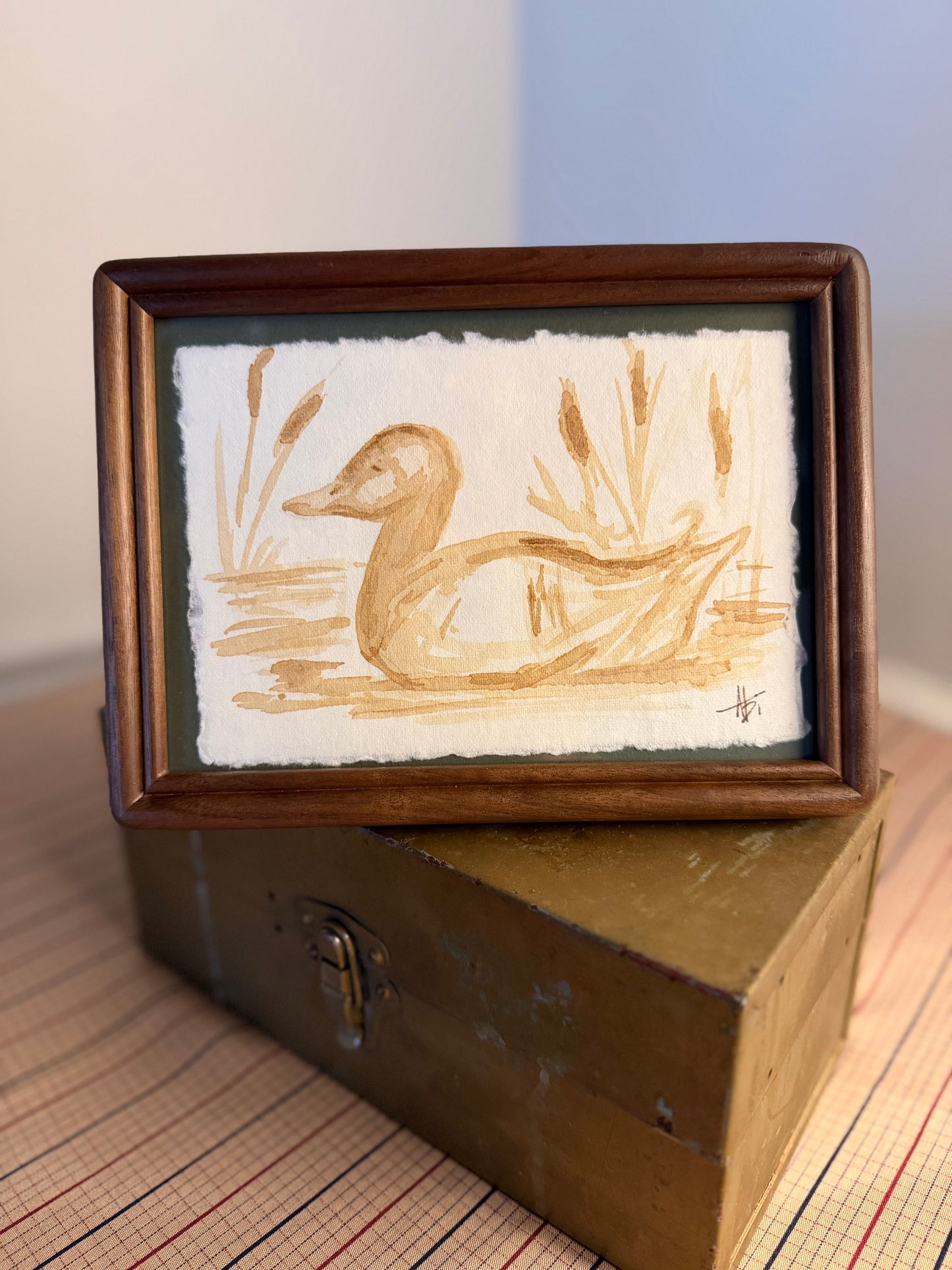"Mallard" | 4x6 Coffee Painting