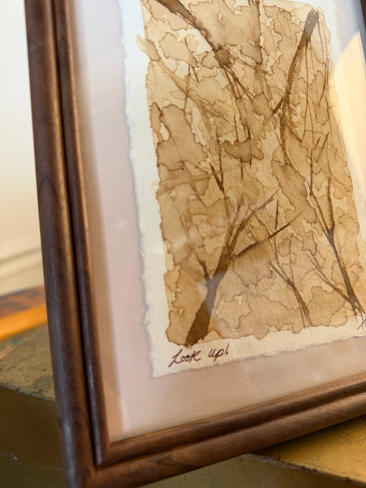 "Look Up"  | 4x6 Coffee Painting