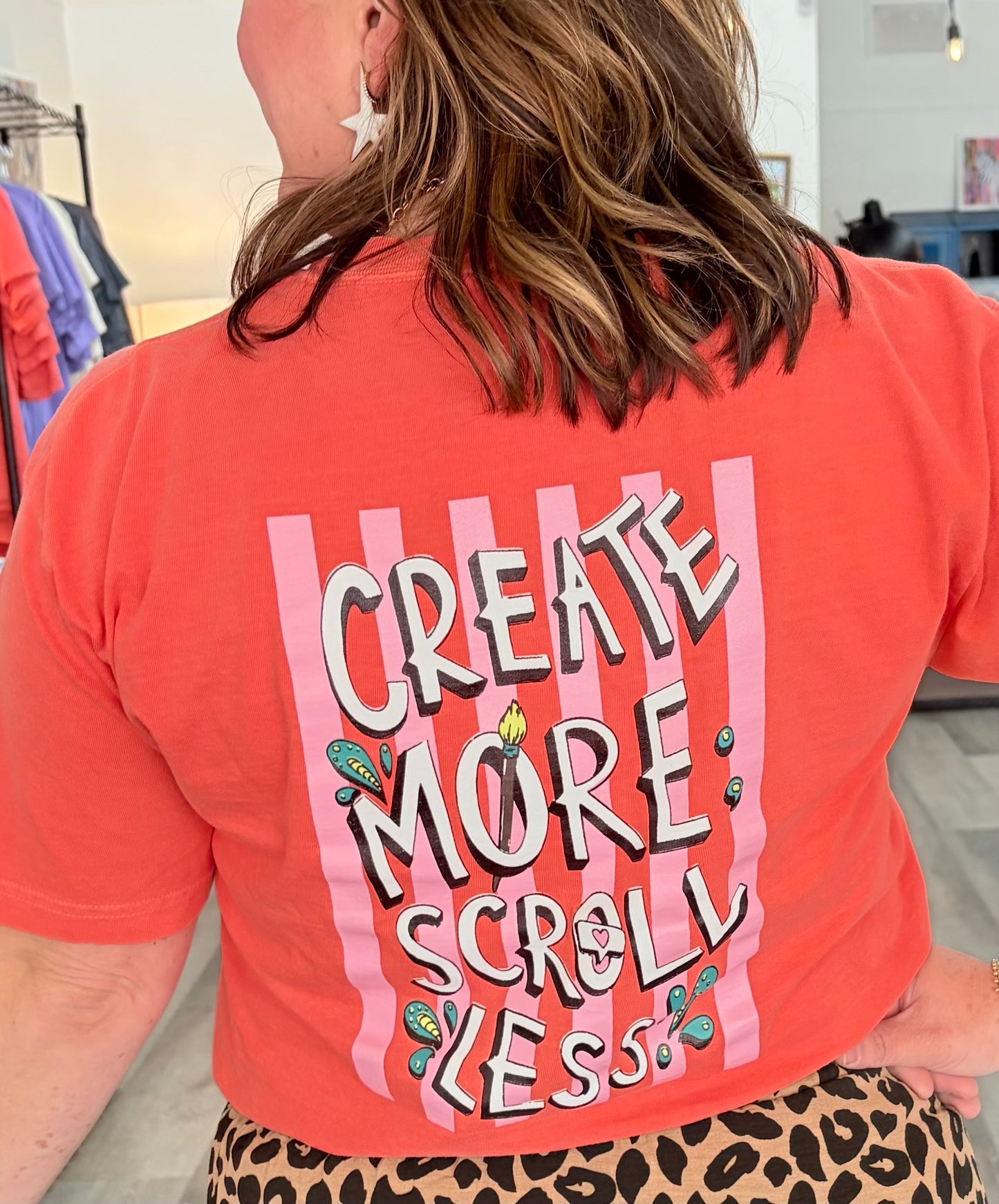 Create More Scroll Less T-Shirt