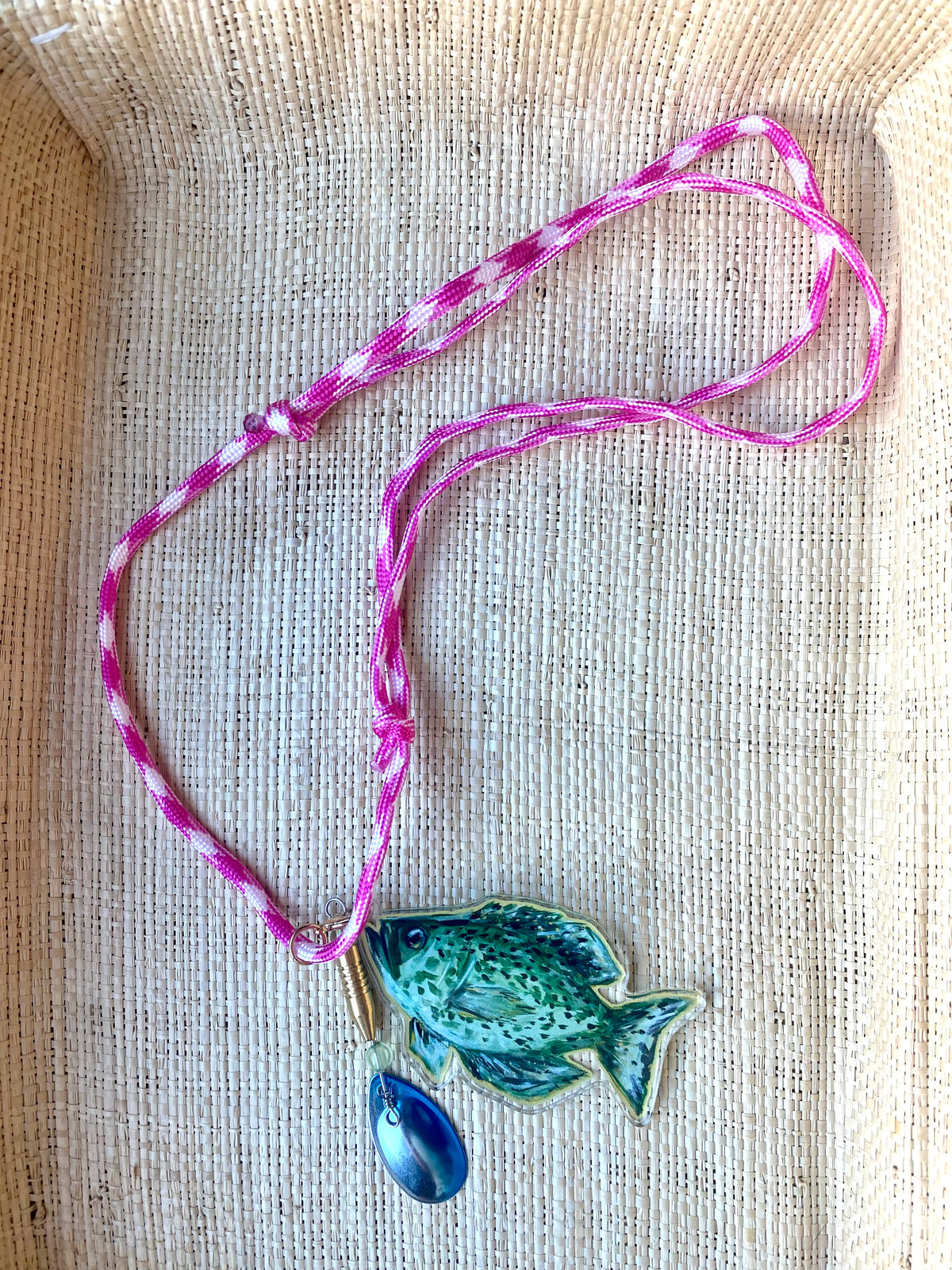 Black Crappie Acrylic Necklace