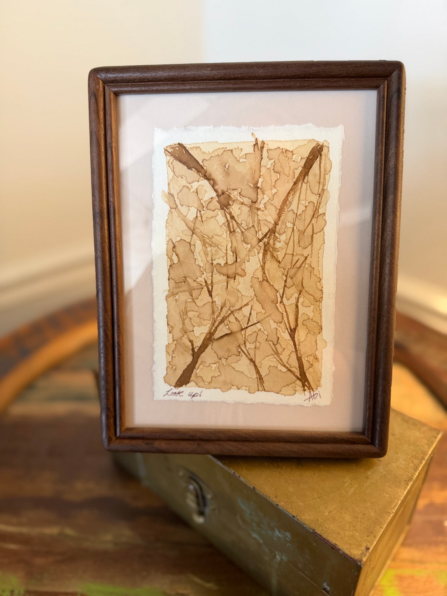 "Look Up"  | 4x6 Coffee Painting