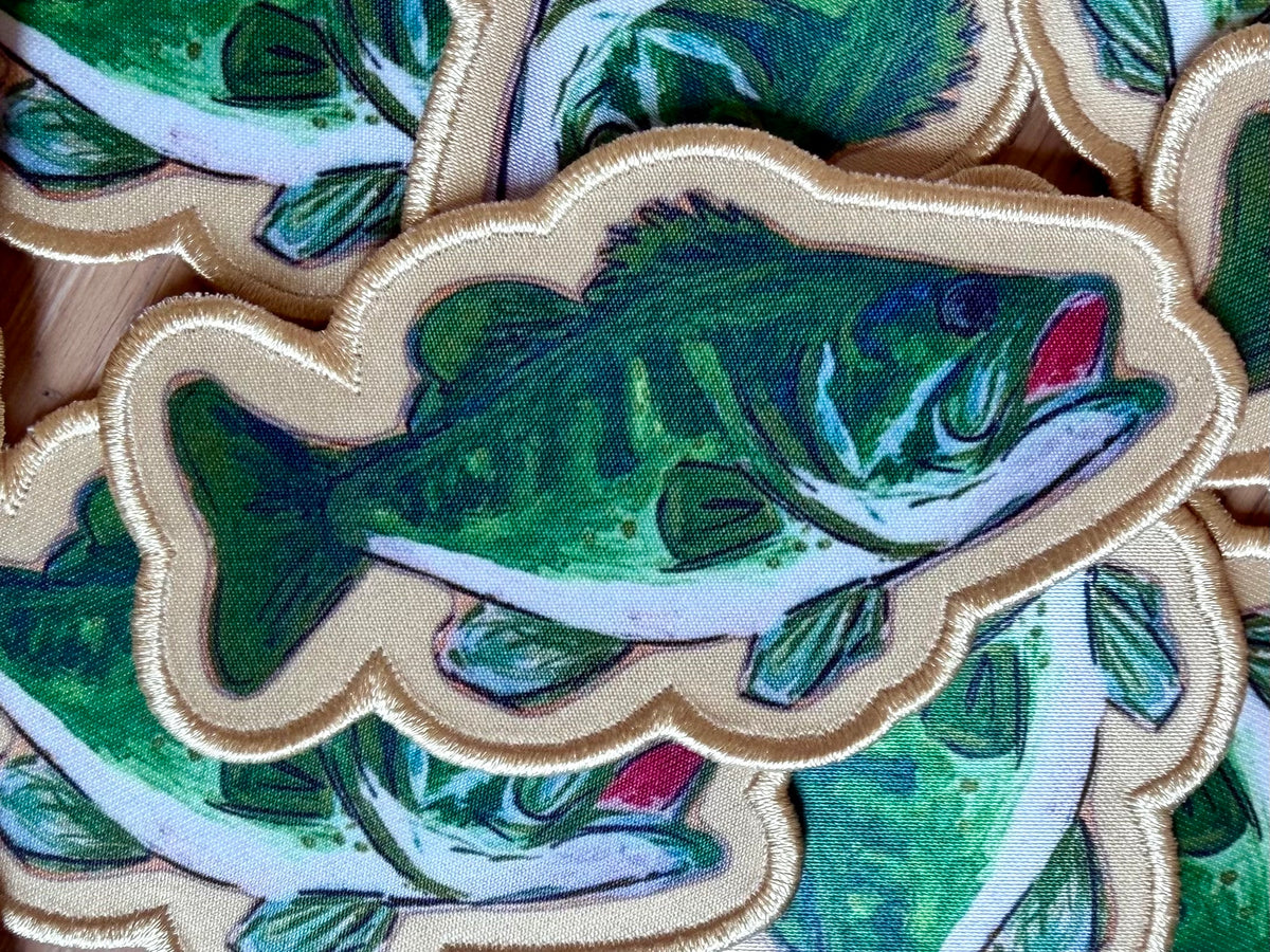 Largemouth Bass Iron-On Patch