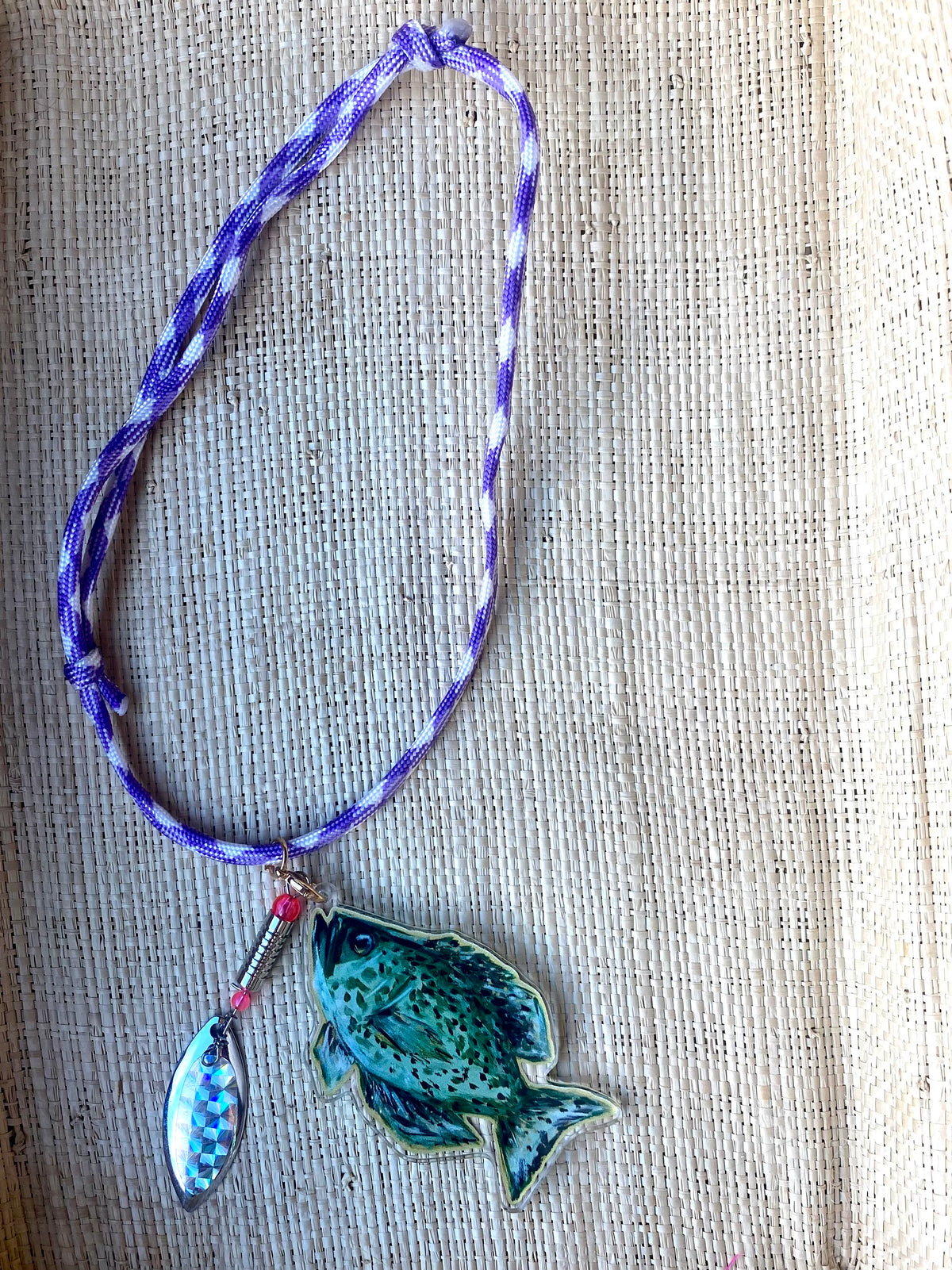 Black Crappie Acrylic Necklace