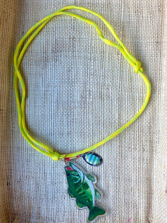 Largemouth Bass Acrylic Necklace