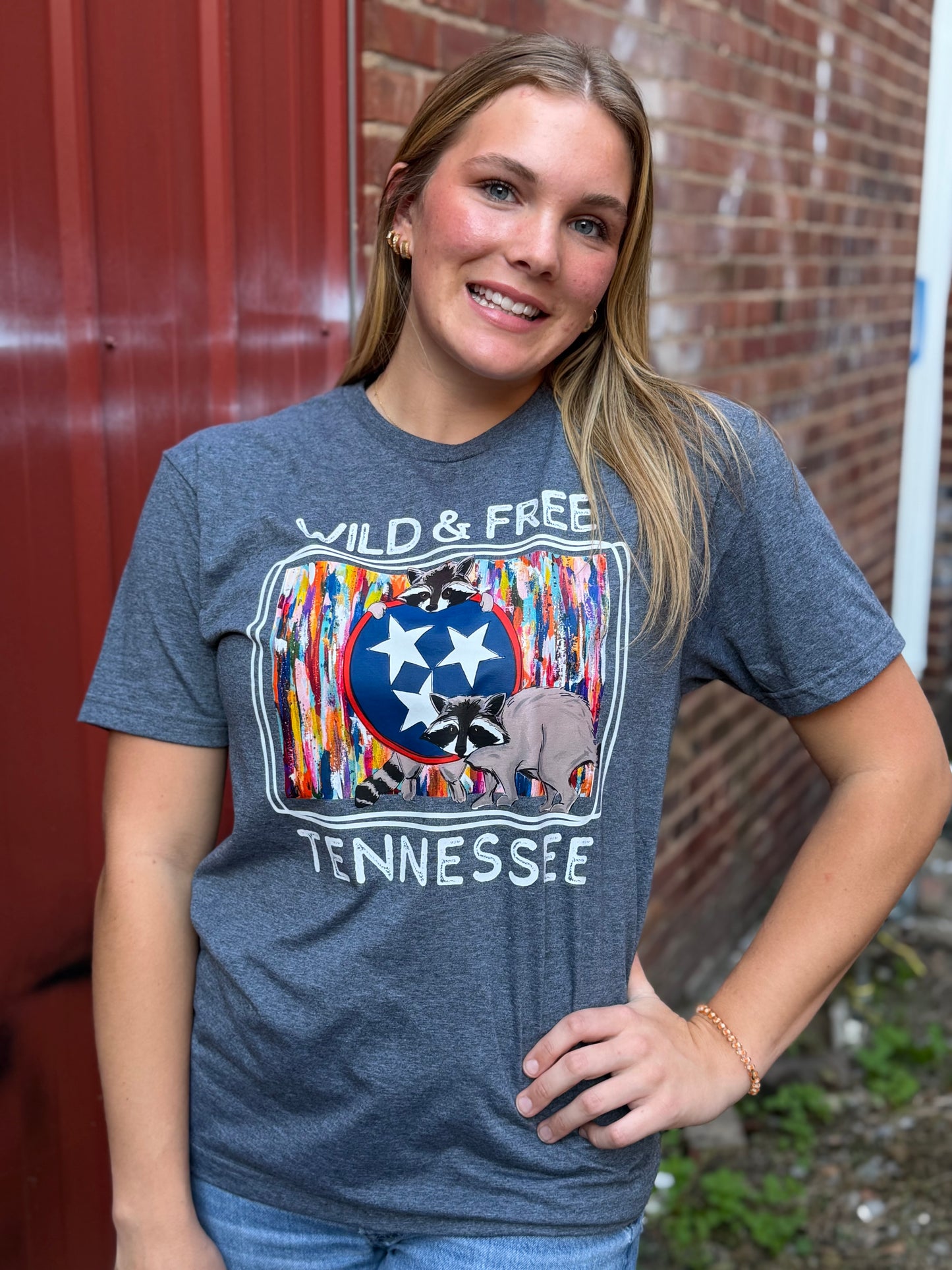 Wild & Free Tennessee Raccoon T Shirt