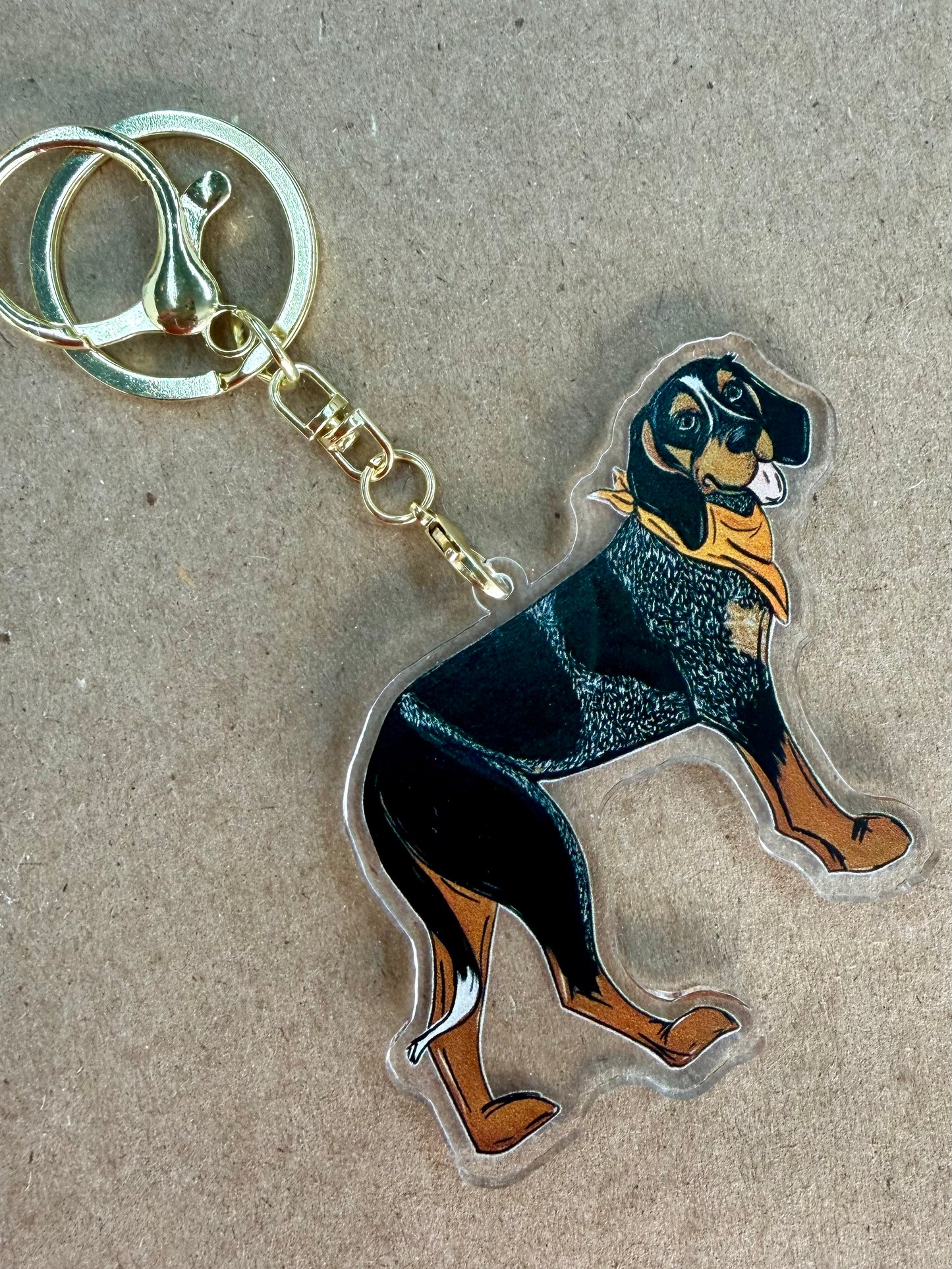 Tennessee Smokeshow Hound Dog keychain / bag tag