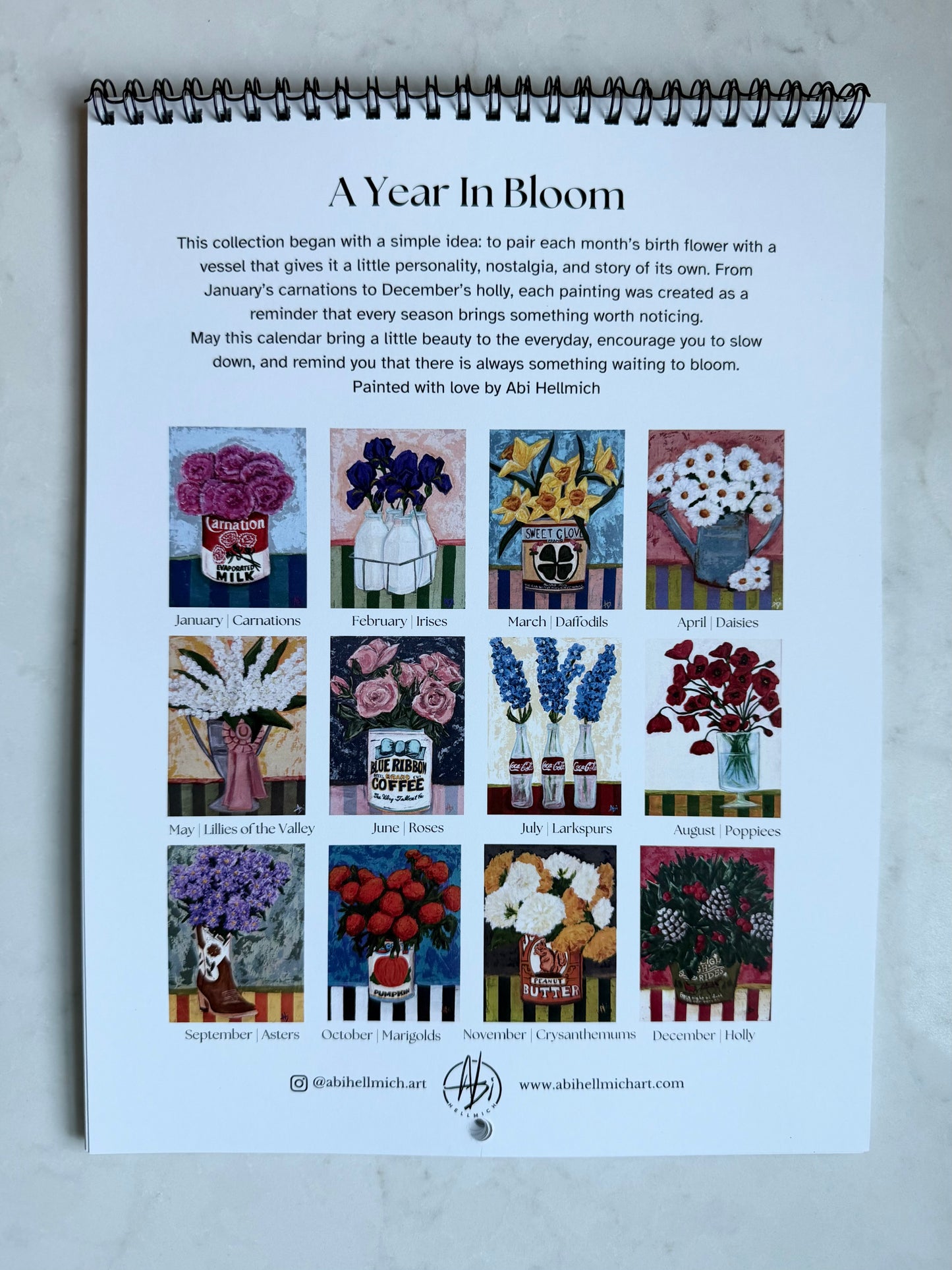 2027 A Year in Bloom Calendar