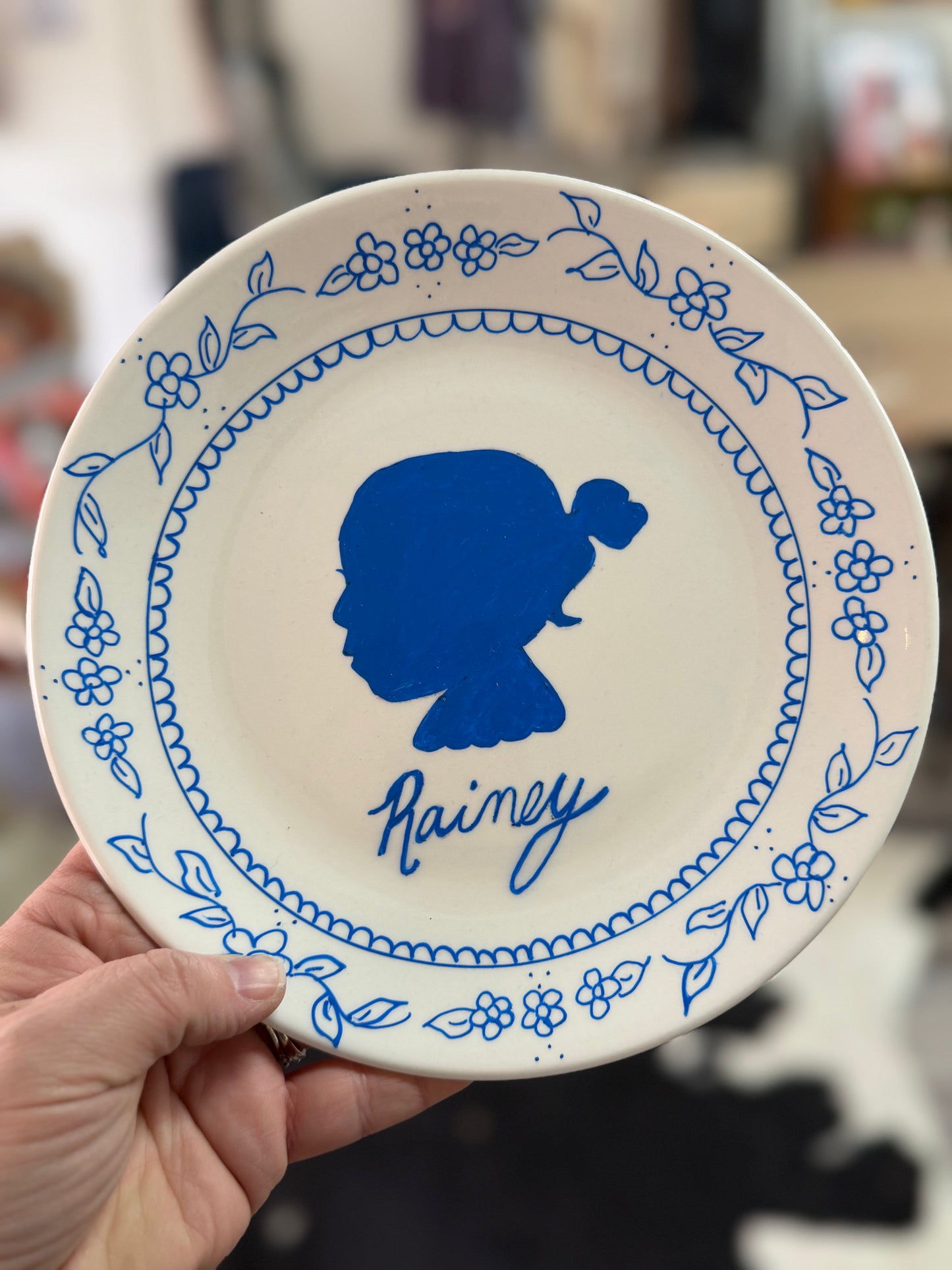 Blue & White Silhouette Plate Fundraiser | UC High School Prom