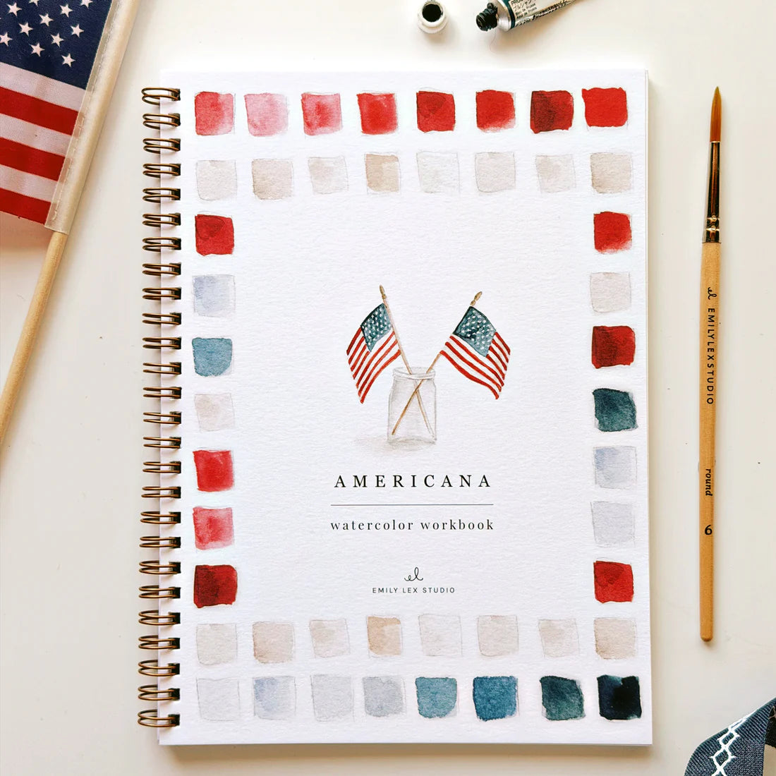 Americana Watercolor Workbook | Emily Lex Studios