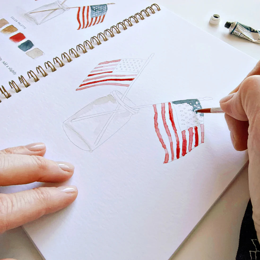 Americana Watercolor Workbook | Emily Lex Studios