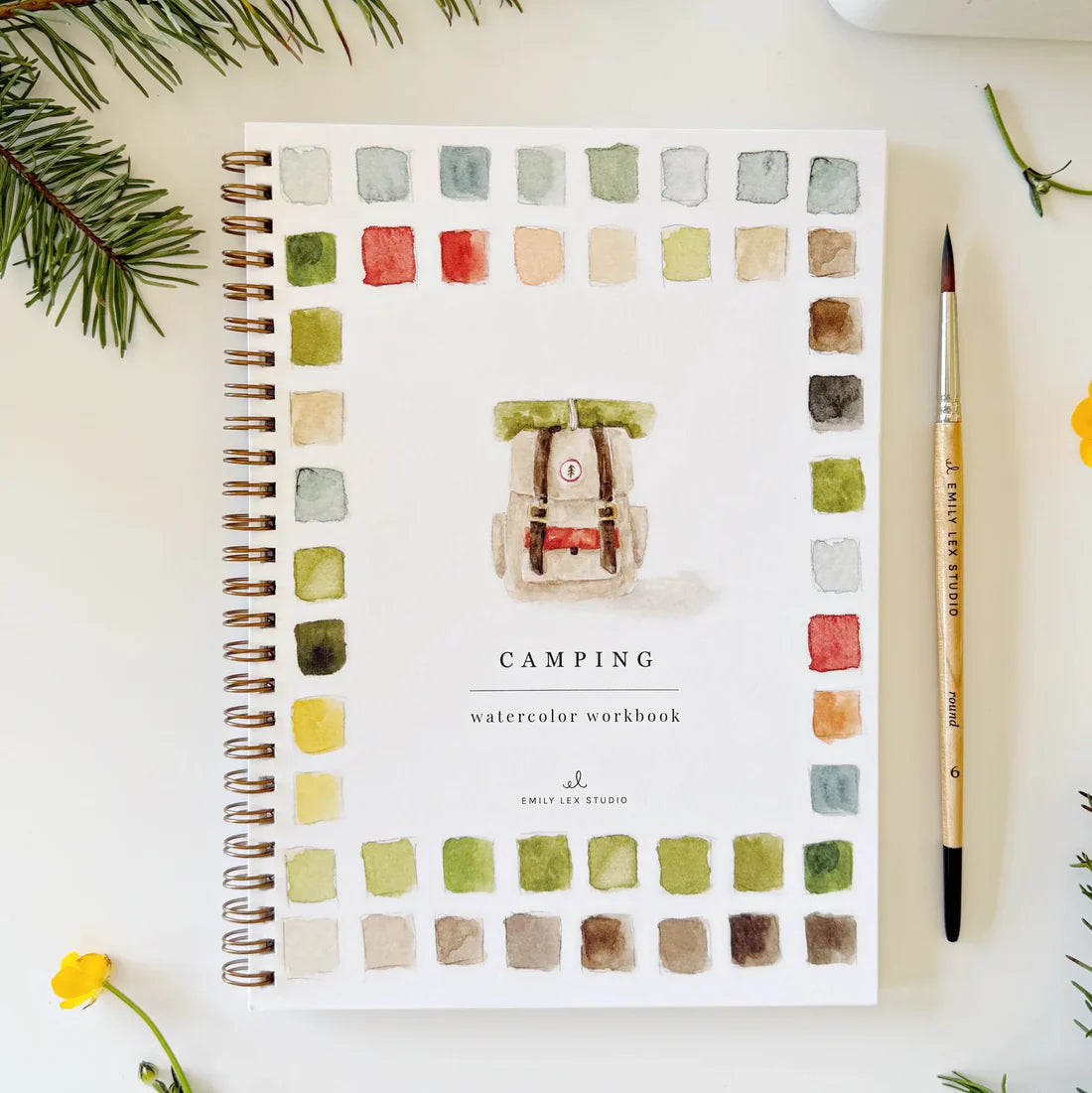 Camping Watercolor Workbook | Emily Lex Studios