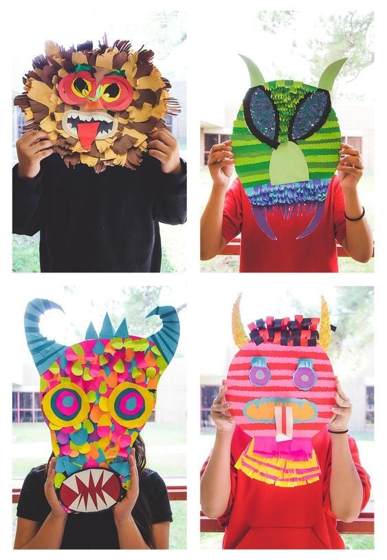 Art Class at The Art Room – Week 5: Mask Making (2nd & 3rd Grade) 🎭✨🖌️