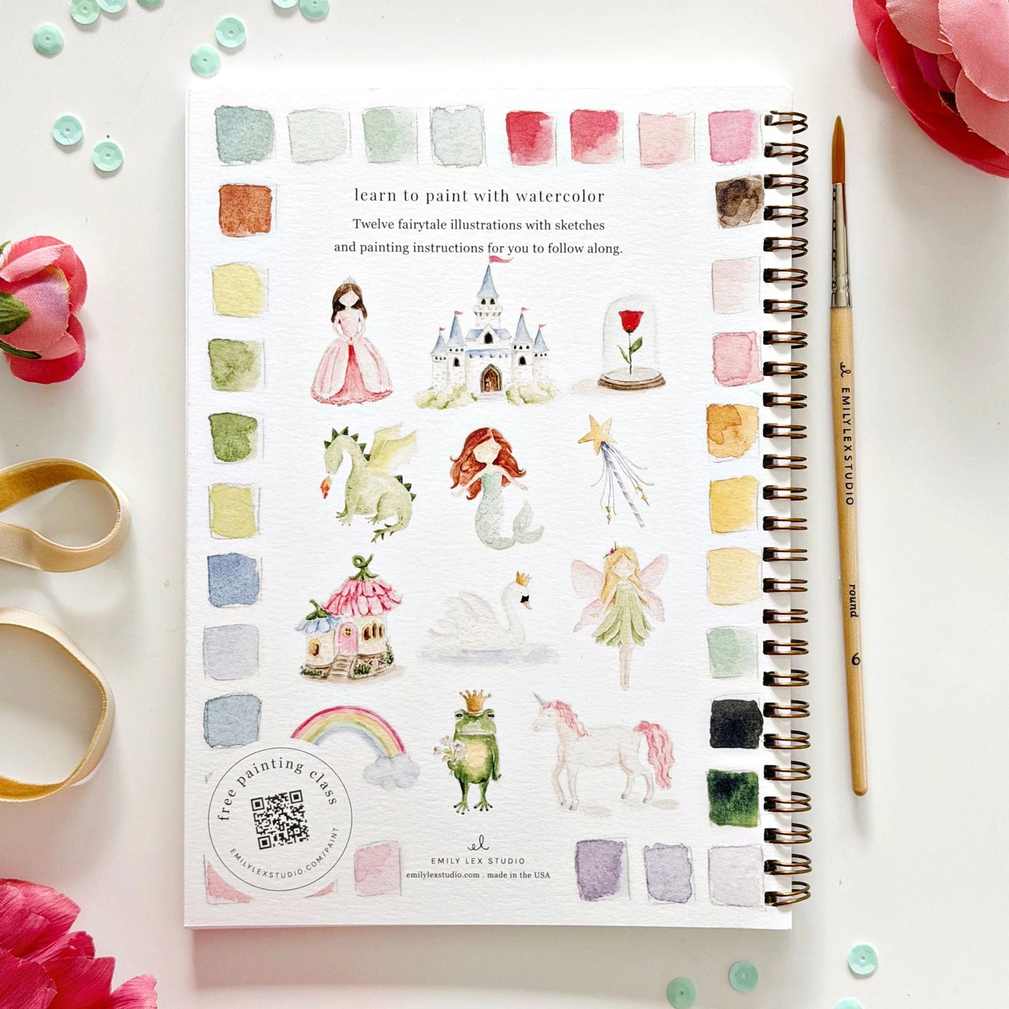 Fairytale Watercolor Workbook | Emily Lex Studios