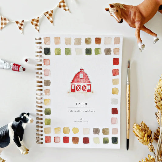 Farm Watercolor Workbook | Emily Lex Studios