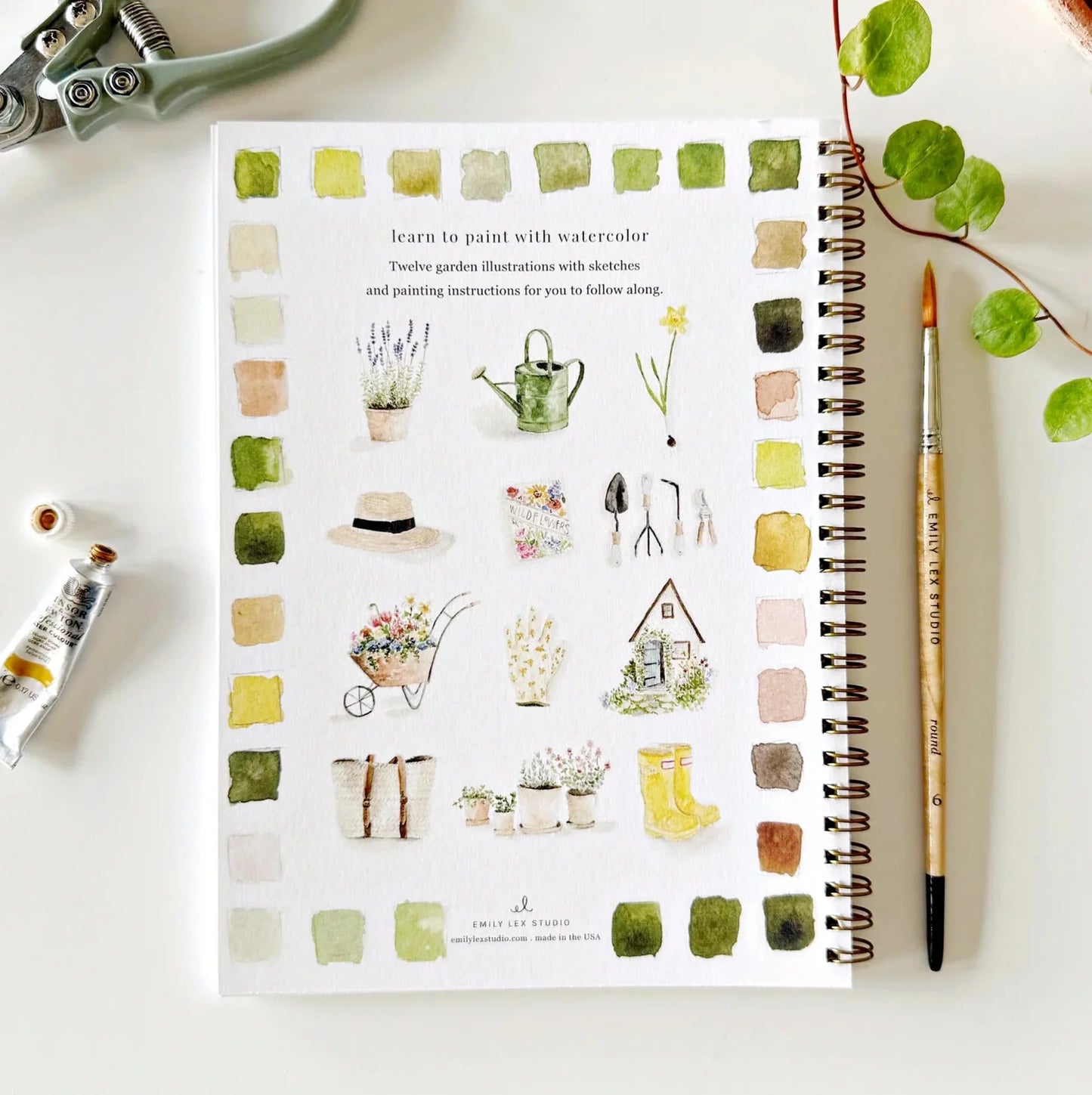 Garden Watercolor Workbook | Emily Lex Studios