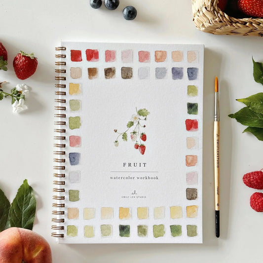 Fruit Watercolor Workbook | Emily Lex Studios