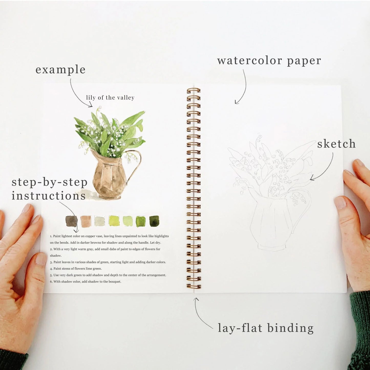 Bouquets Watercolor Workbook | Emily Lex Studios